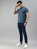 Men's Dark Blue Slim Fit Washed Jeans Stretchable