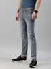 Men's Light Grey Slim Fit Washed Jeans Stretchable