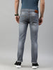 Men's Light Grey Slim Fit Washed Jeans Stretchable