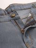 Men's Light Grey Slim Fit Washed Jeans Stretchable