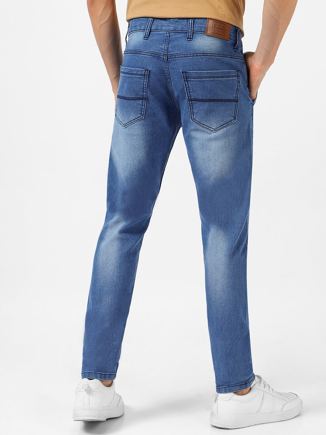 Men's Light Blue Slim Fit Stretchable Jeans