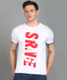 Urbano Fashion Men's White Graphic Printed Round Neck Half Sleeve Slim Fit Cotton T-Shirt