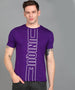 Urbano Fashion Men's Purple Graphic Printed Round Neck Half Sleeve Slim Fit Cotton T-Shirt