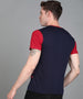 Urbano Fashion Men's Navy Blue, Red Graphic Printed Round Neck Half Sleeve Slim Fit Cotton T-Shirt