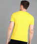 Urbano Fashion Men's Lime Yellow Graphic Printed Round Neck Half Sleeve Slim Fit Cotton T-Shirt