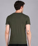 Urbano Fashion Men's Olive Graphic Printed Round Neck Half Sleeve Slim Fit Cotton T-Shirt