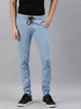 Men's Ice Blue Slim Fit Washed Jogger Jeans Stretchable