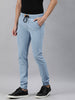 Men's Ice Blue Slim Fit Washed Jogger Jeans Stretchable