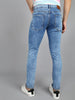 Men's Light Blue Slim Fit Towel Washed Jeans Stretch