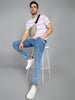 Men's Light Blue Slim Fit Towel Washed Jeans Stretch