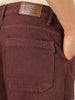 Men's Dark Brown Loose Baggy  Fit Carpenter Cargo Jeans With 6 Pockets Non-Stretchable