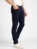 Men's Navy Blue Slim Fit Washed Jeans Stretchable