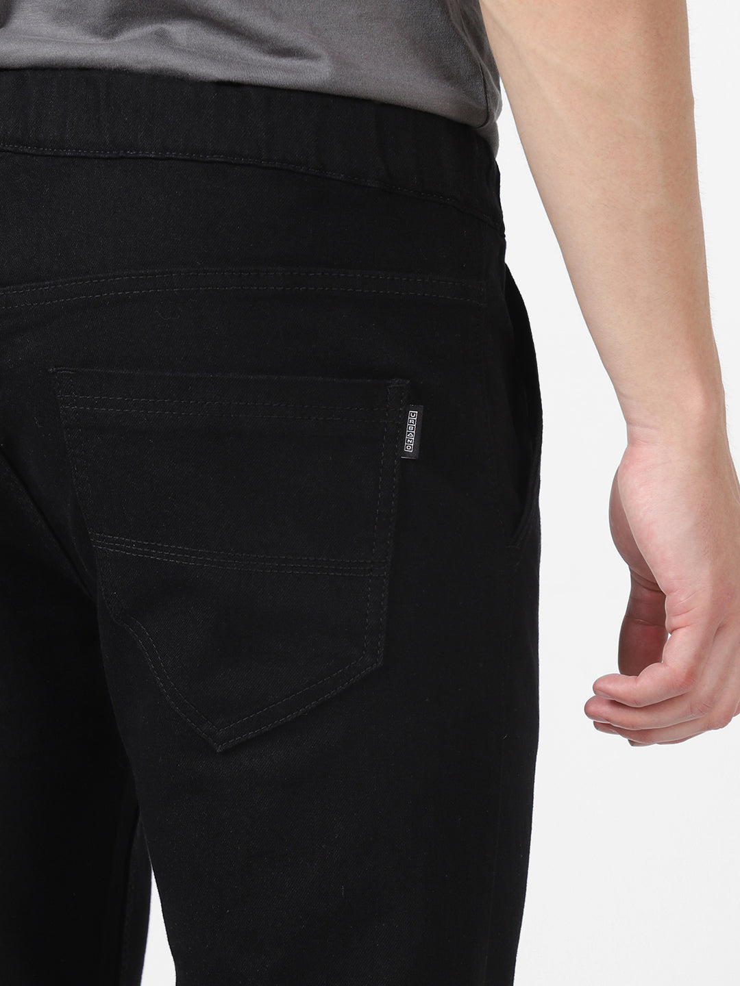 Men's Black Slim Fit Stretch Jogger Jeans