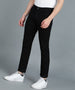 Men's Black Regular Fit Washed Jeans Stretchable