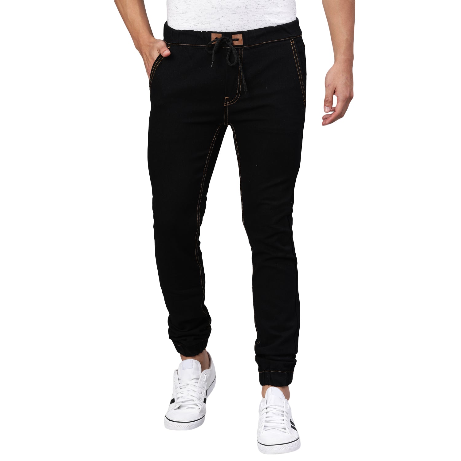 Men's Black Jogger Jeans Slim Fit Stretch