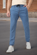 Men's Light Blue Jogger Jeans Slim Fit Stretch