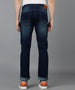 Men's Blue Regular Fit Washed Jeans Stretchable