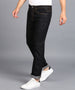 Men's Dark Blue Regular Fit Washed Jeans Stretchable