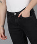 Men's Grey Regular Fit Washed Jeans Stretchable