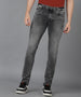 Men's Grey Slim Fit Washed Jeans Stretchable