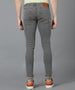 Men's Grey Slim Fit Washed Jeans Stretchable