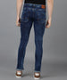 Men's Blue Skinny Fit Washed Jeans Stretchable