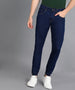 Men's Navy Slim Fit Washed Jogger Jeans Stretchable