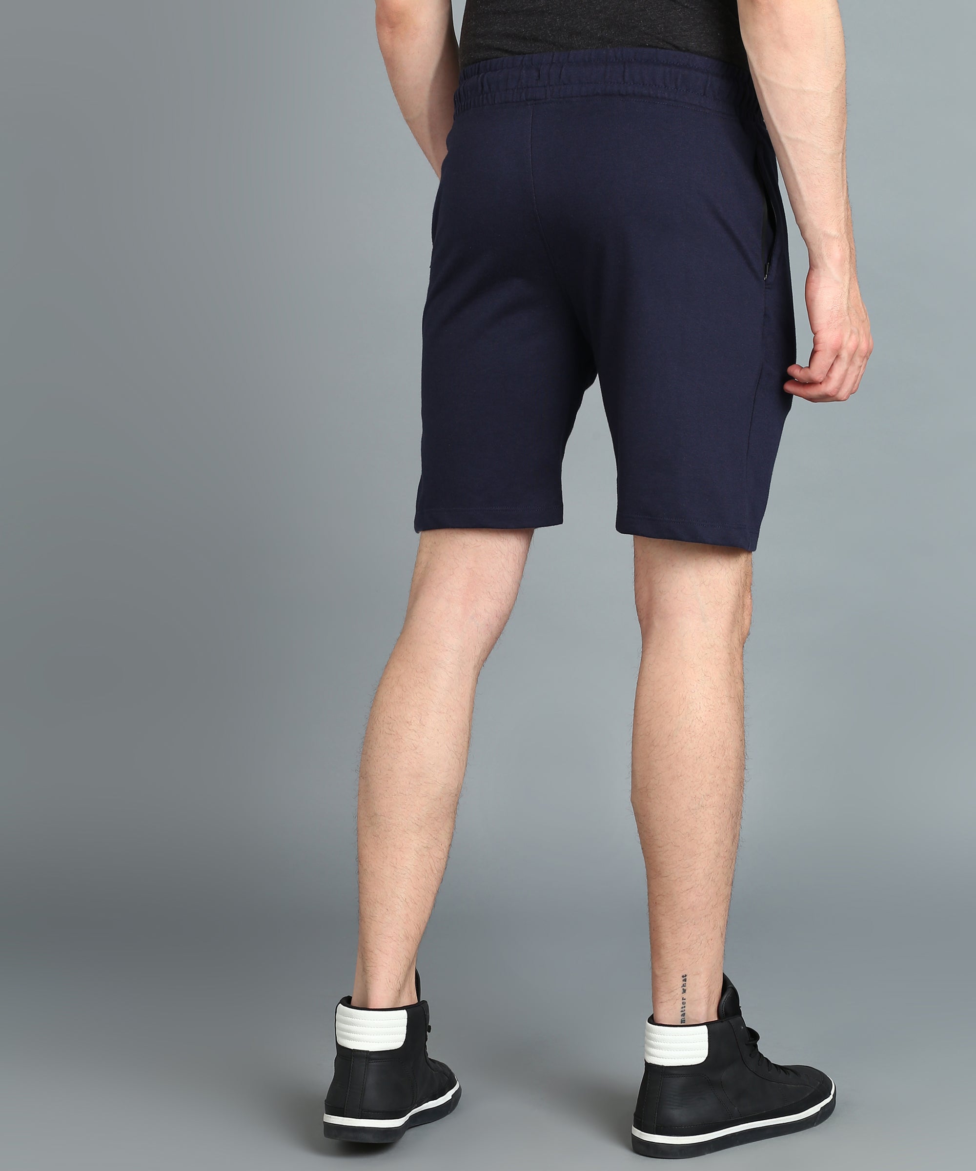 Men's Blue Cotton Regular Shorts Stretchable