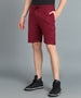 Men's Red Cotton Regular Shorts Stretchable