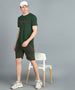 Men's Green Cotton Regular Shorts Stretchable