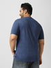 Plus Men's Mood Indigo Printed Half Sleeve Regular Fit Cotton T-Shirt