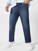 Plus Men's Blue Regular Fit Denim Jeans Stretchable