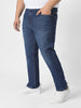 Plus Men's Blue Regular Fit Denim Jeans Stretchable