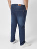 Plus Men's Blue Regular Fit Denim Jeans Stretchable