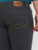 Plus Men's Dark Grey Regular Fit Washed Denim Bootcut Jeans Stretchable