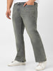 Plus Men's Dark Grey Washed Bootcut Jeans Stretchable