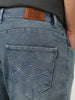 Plus Men's Light Blue Washed Bootcut Jeans Stretchable