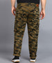 Plus Men's Green Regular Fit Military Camouflage Cargo Chino Pant with 6 Pockets