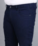 Plus Men's Carbon Blue Regular Fit Washed Jeans Stretchable