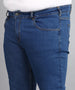 Plus Men's Blue Regular Fit Washed Jeans Stretchable