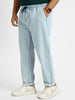 Plus Men's Ice Blue Regular Fit Washed Jogger Jeans Stretchable