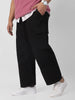 Plus Men's Black Loose Baggy Fit Solid Cargo Chino Pant with 6 Pockets Non-Stretchable