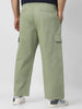 Plus Men's Pista Loose Baggy Fit Solid Cargo Chino Pant with 6 Pockets Non-Stretchable