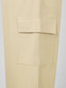 Plus Men's Beige Loose Baggy Fit Solid Cargo Chino Pant with 6 Pockets Non-Stretchable