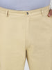 Plus Men's Beige Loose Baggy Fit Solid Cargo Chino Pant with 6 Pockets Non-Stretchable