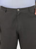 Plus Men's Brown Loose Baggy Fit Solid Cargo Chino Pant with 6 Pockets Non-Stretchable