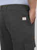 Plus Men's Brown Loose Baggy Fit Solid Cargo Chino Pant with 6 Pockets Non-Stretchable