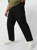 Urbano Plus Men's Black Regular Fit Solid Cargo Chino Pant with 6 Pockets