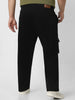 Urbano Plus Men's Black Regular Fit Solid Cargo Chino Pant with 6 Pockets