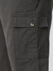 Plus Men's Charcoal Grey Regular Fit Solid Cargo Chino Pant with 6 Pockets Stretchable